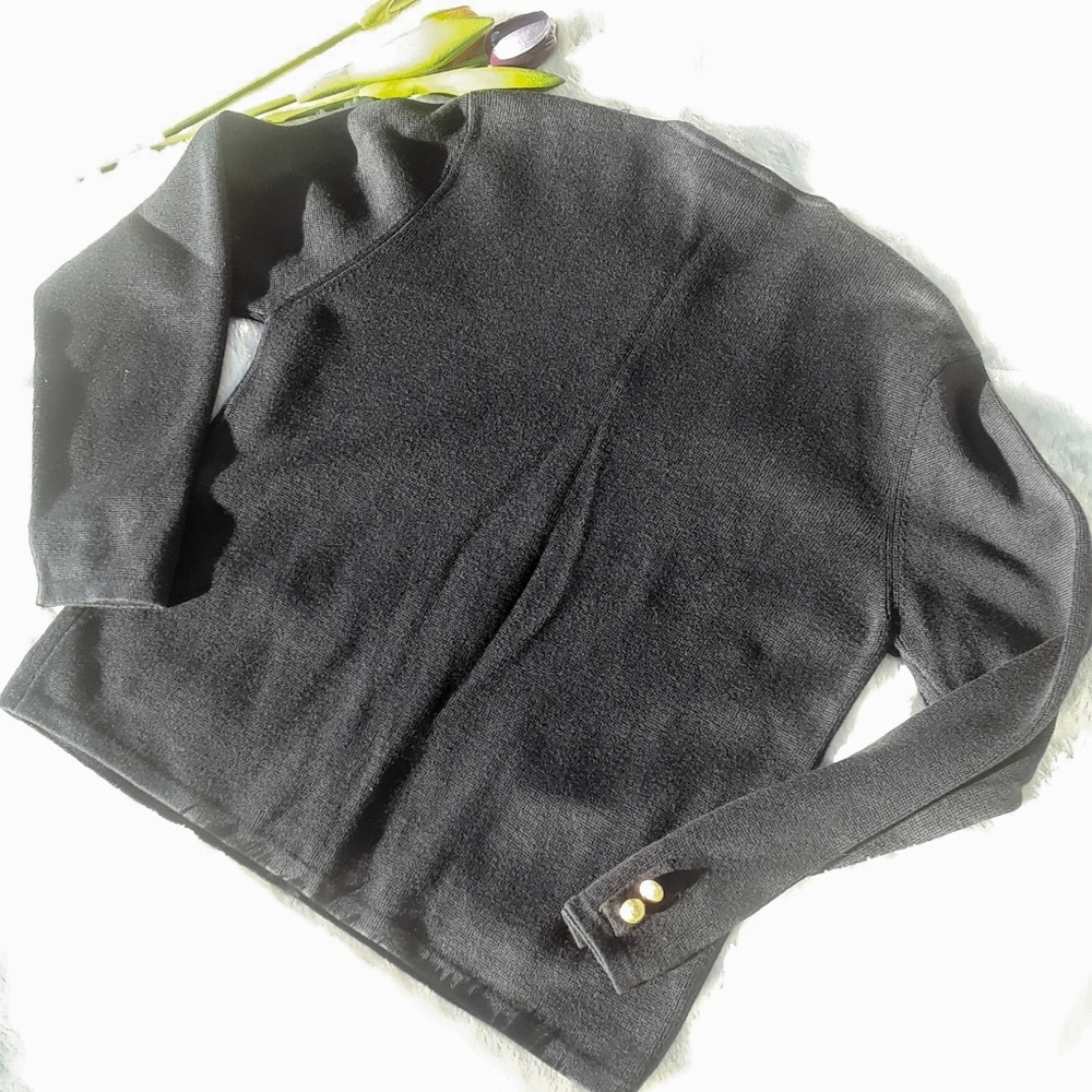 SALE Vintage Essential Elements navy blue cardigan sz M - Picture 5 of 7